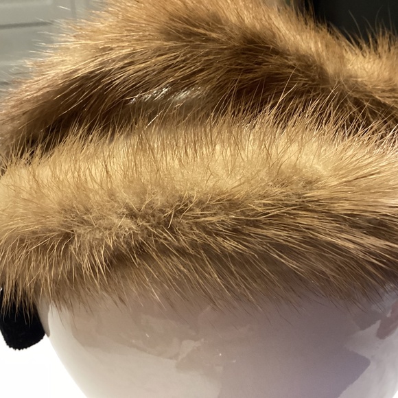FUR HEADBAND with velvet bow - Picture 2 of 7